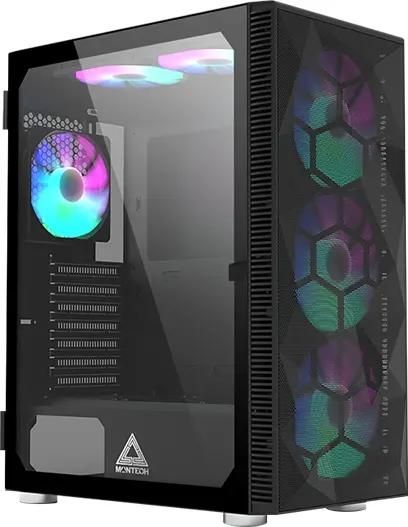 Корпус ATX MONTECH X3 Mesh, Midi-Tower, без БП,  черный [x3 mesh bl]